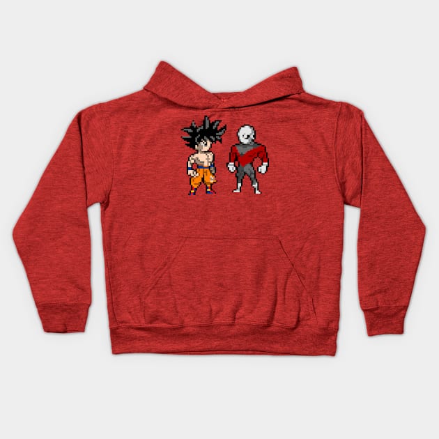 kakaroto pixelate Kids Hoodie by NONOKERS